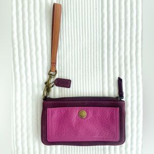 Vintage Coach Leather Wristlet